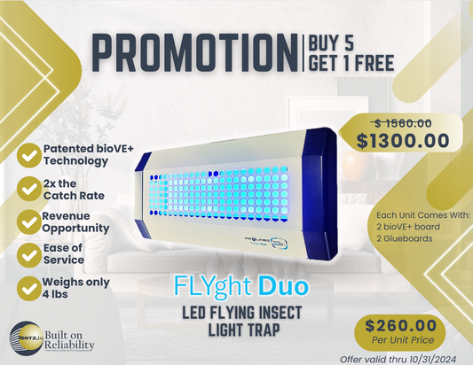 FLYght Duo LED Flying Insect Light Trap (Buy 5 get 1)